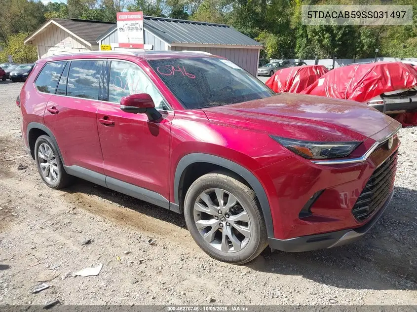 TOYOTA GRAND HIGHLANDER 2025, VIN 5TDACAB59SS031497