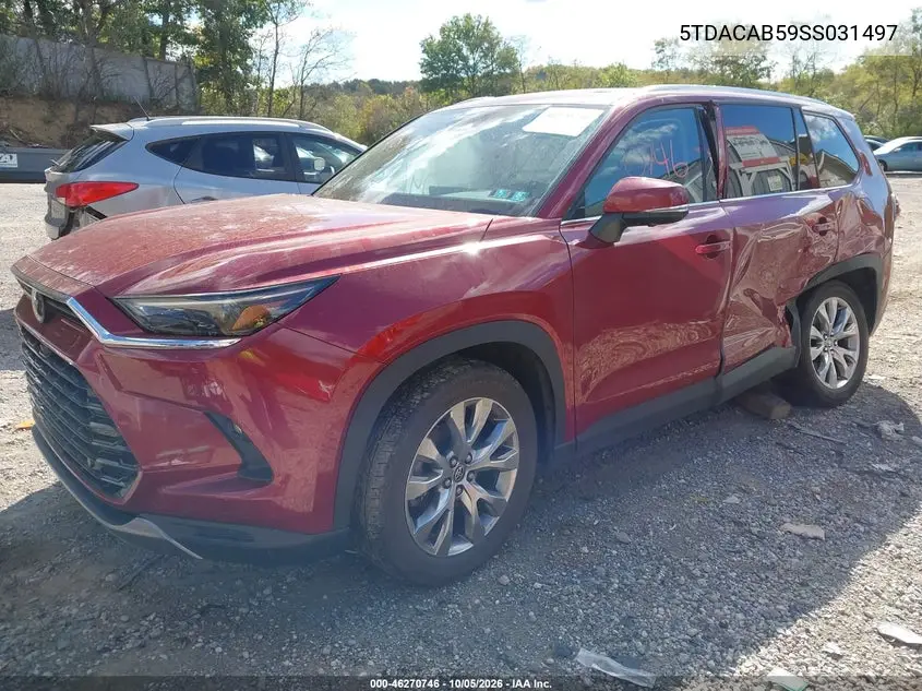 2025 TOYOTA GRAND HIGHLANDER VIN 5TDACAB59SS031497 — фото 2