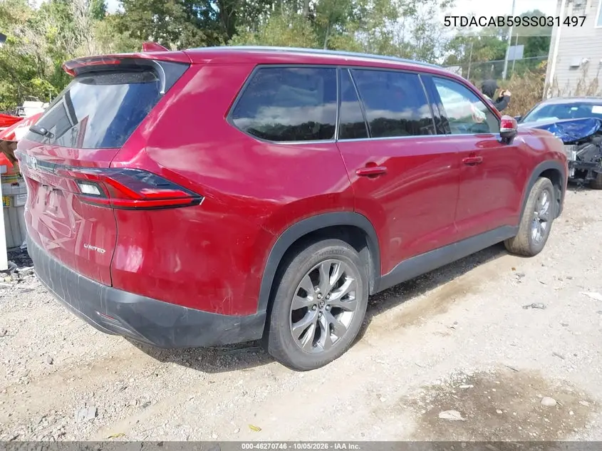 2025 TOYOTA GRAND HIGHLANDER VIN 5TDACAB59SS031497 — фото 4