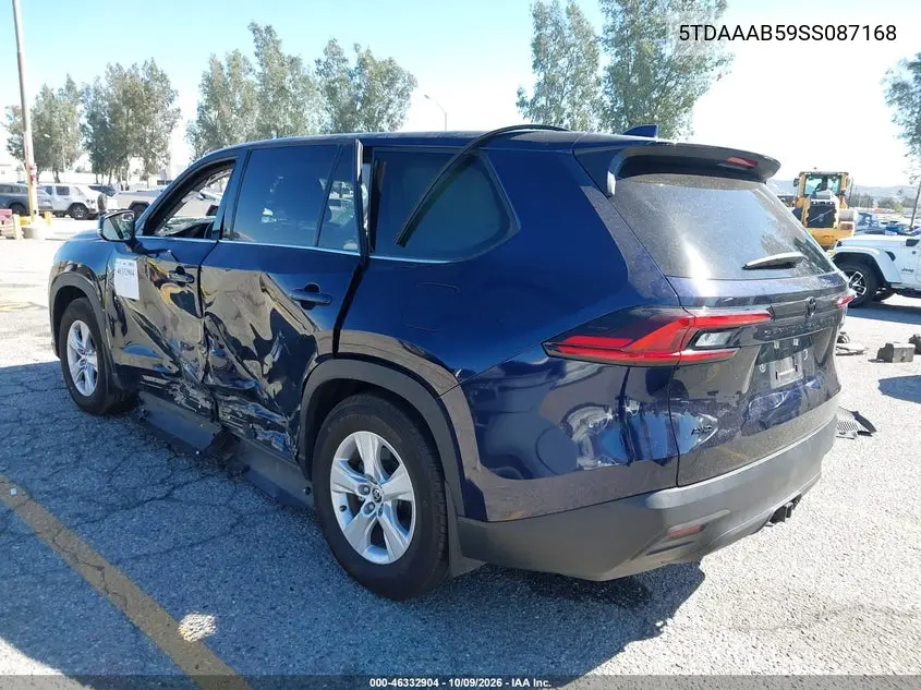 2025 TOYOTA GRAND HIGHLANDER VIN 5TDAAAB59SS087168 — фото 3
