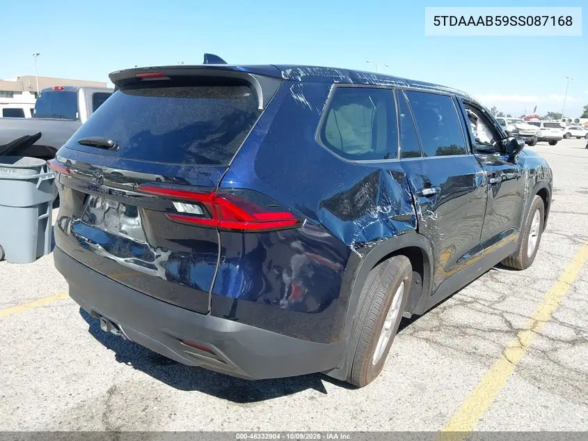 2025 TOYOTA GRAND HIGHLANDER VIN 5TDAAAB59SS087168 — фото 4