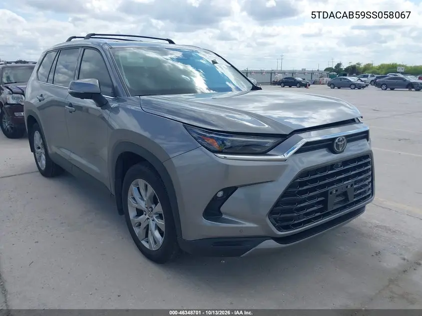 TOYOTA GRAND HIGHLANDER 2025, VIN 5TDACAB59SS058067
