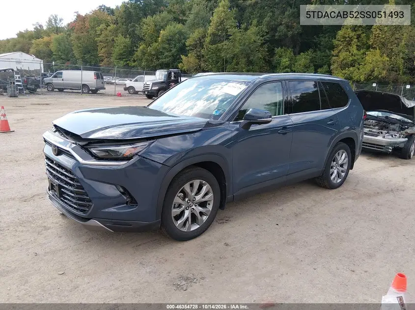 2025 TOYOTA GRAND HIGHLANDER VIN 5TDACAB52SS051493 — фото 2