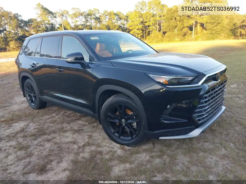 TOYOTA GRAND HIGHLANDER 2026, VIN 5TDADAB52TS036992