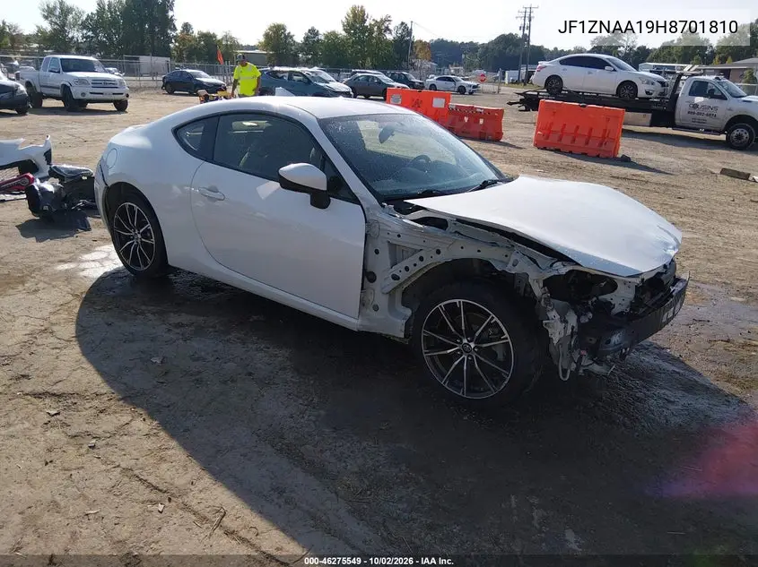 TOYOTA GT86 2017, VIN JF1ZNAA19H8701810