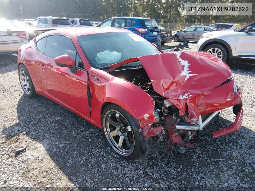 TOYOTA GT86 2017, VIN JF1ZNAA1XH9702622