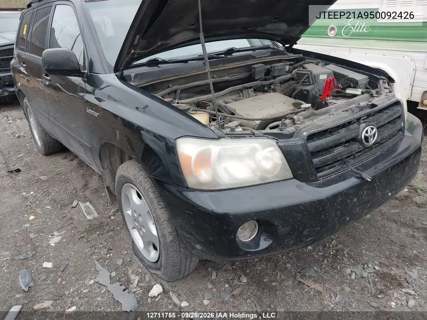 TOYOTA HIGHLANDER 2005, VIN JTEEP21A950092426