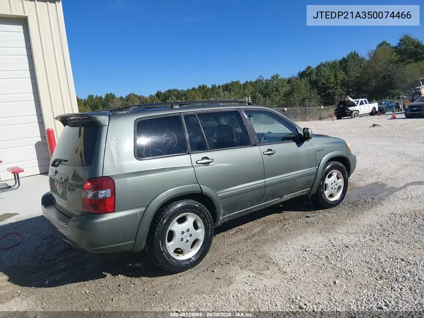 2005 TOYOTA HIGHLANDER VIN JTEDP21A350074466 — фото 4