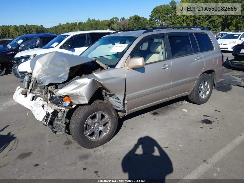 2005 TOYOTA HIGHLANDER VIN JTEDP21A550082665 — фото 2