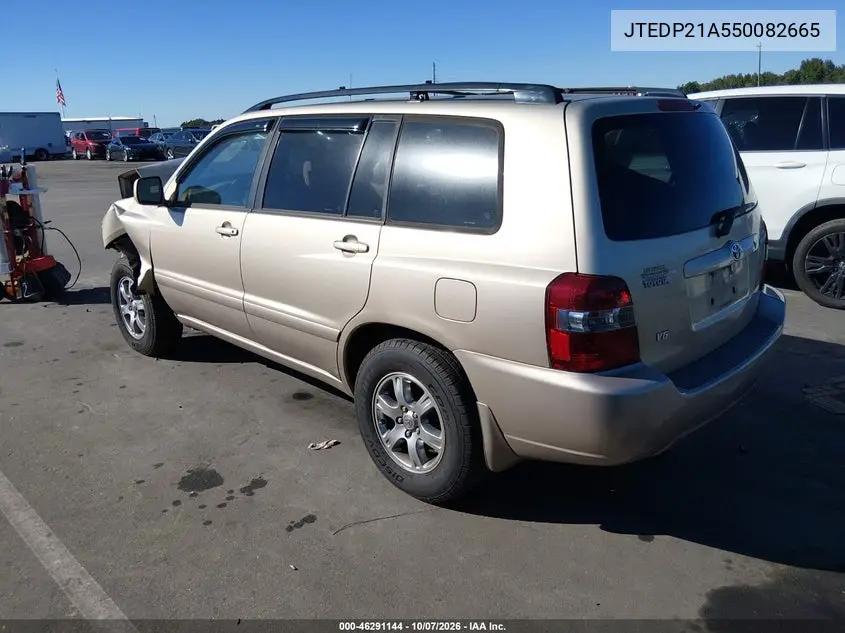 2005 TOYOTA HIGHLANDER VIN JTEDP21A550082665 — фото 3