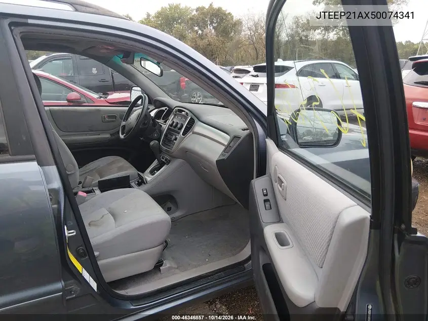 2005 TOYOTA HIGHLANDER VIN JTEEP21AX50074341 — фото 5