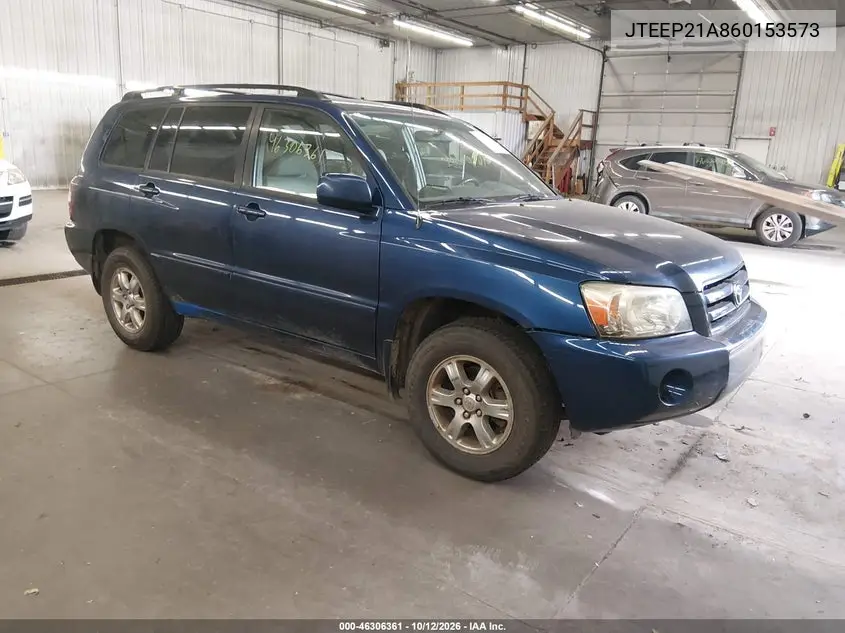TOYOTA HIGHLANDER 2006, VIN JTEEP21A860153573
