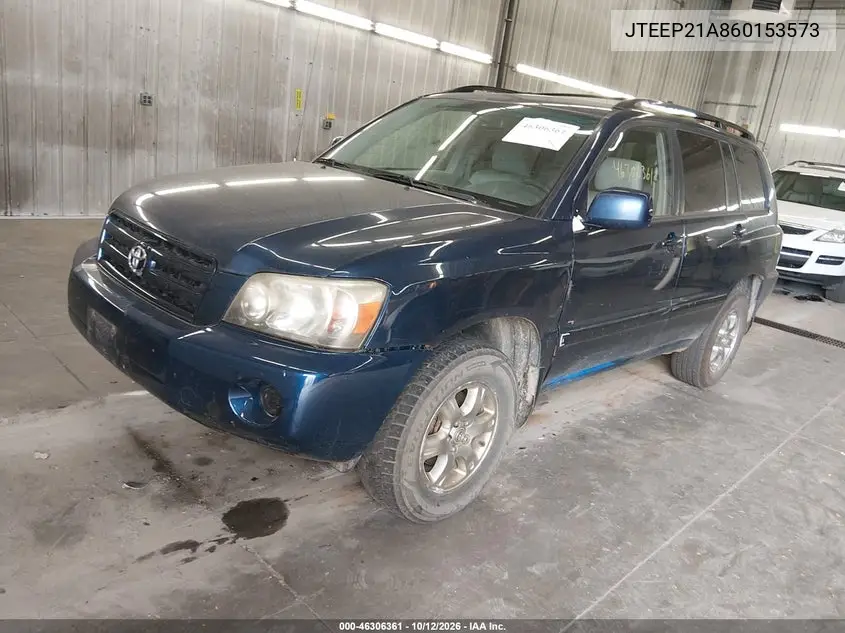 2006 TOYOTA HIGHLANDER VIN JTEEP21A860153573 — фото 2