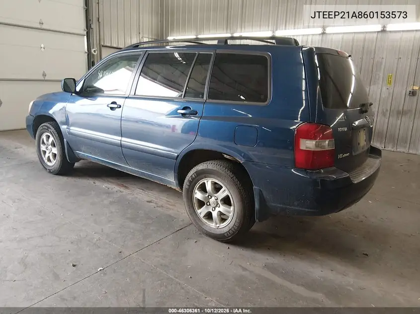 2006 TOYOTA HIGHLANDER VIN JTEEP21A860153573 — фото 3