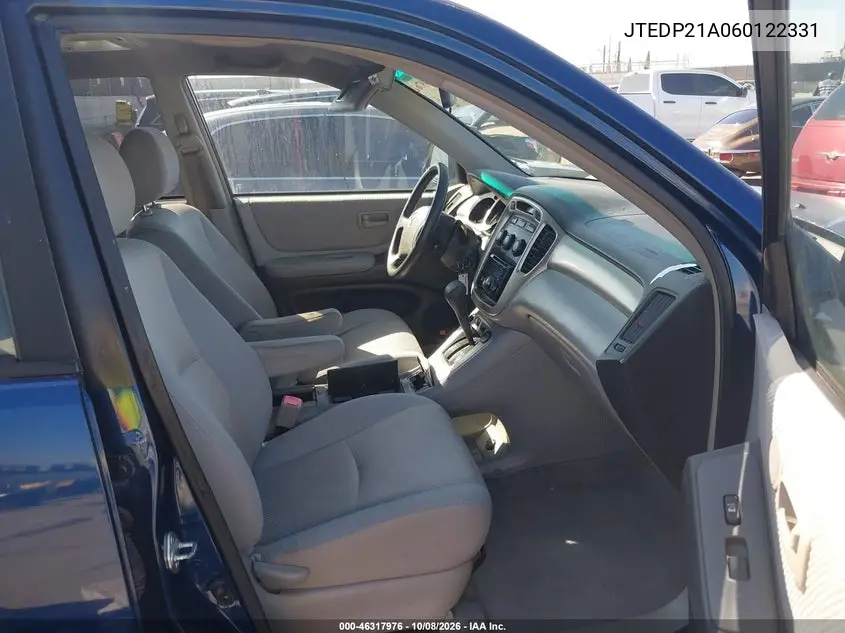 2006 TOYOTA HIGHLANDER VIN JTEDP21A060122331 — фото 5