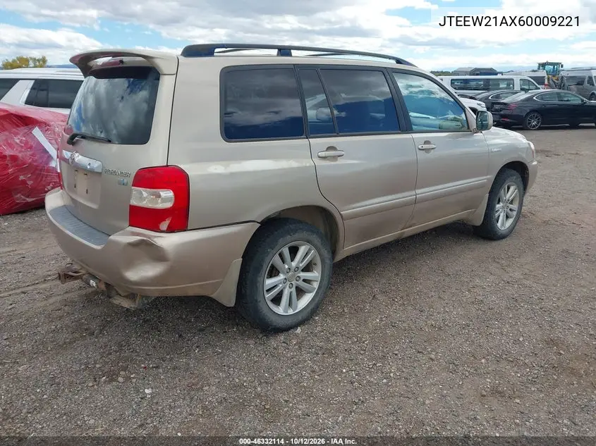 2006 TOYOTA HIGHLANDER VIN JTEEW21AX60009221 — фото 4