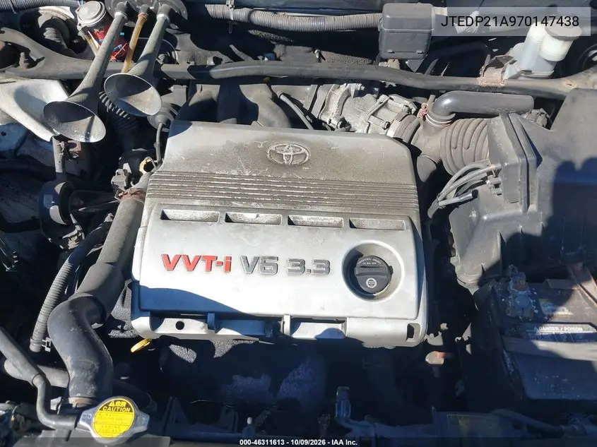 2007 TOYOTA HIGHLANDER VIN JTEDP21A970147438 — фото 10