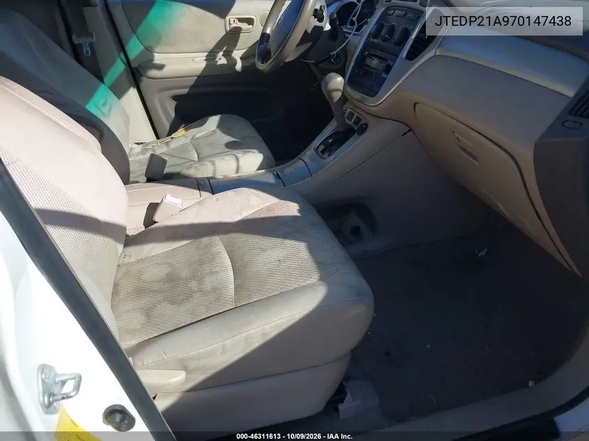 2007 TOYOTA HIGHLANDER VIN JTEDP21A970147438 — фото 5
