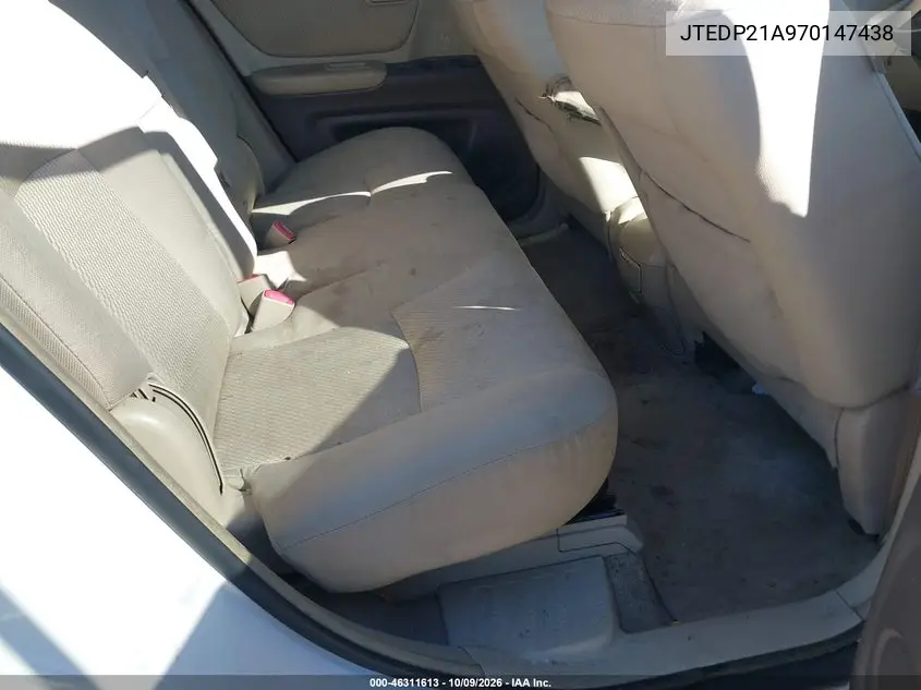 2007 TOYOTA HIGHLANDER VIN JTEDP21A970147438 — фото 8