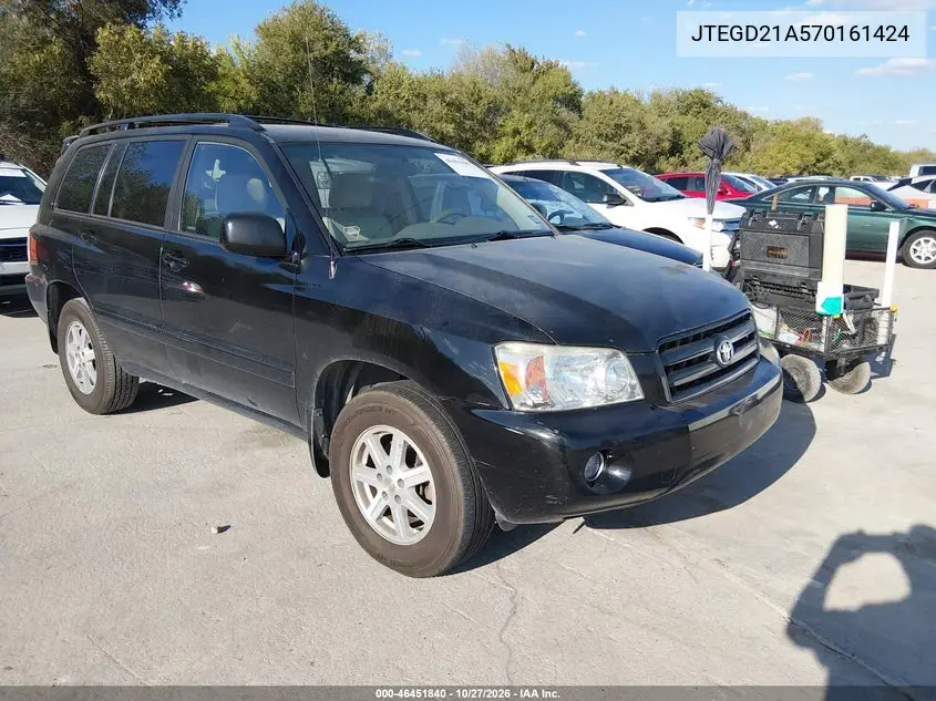TOYOTA HIGHLANDER 2007, VIN JTEGD21A570161424