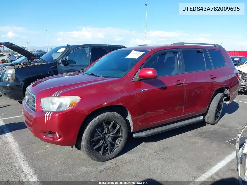 2008 TOYOTA HIGHLANDER VIN JTEDS43A782008695 — фото 2