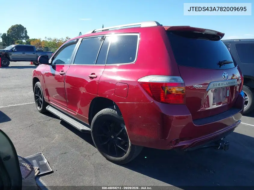2008 TOYOTA HIGHLANDER VIN JTEDS43A782008695 — фото 3