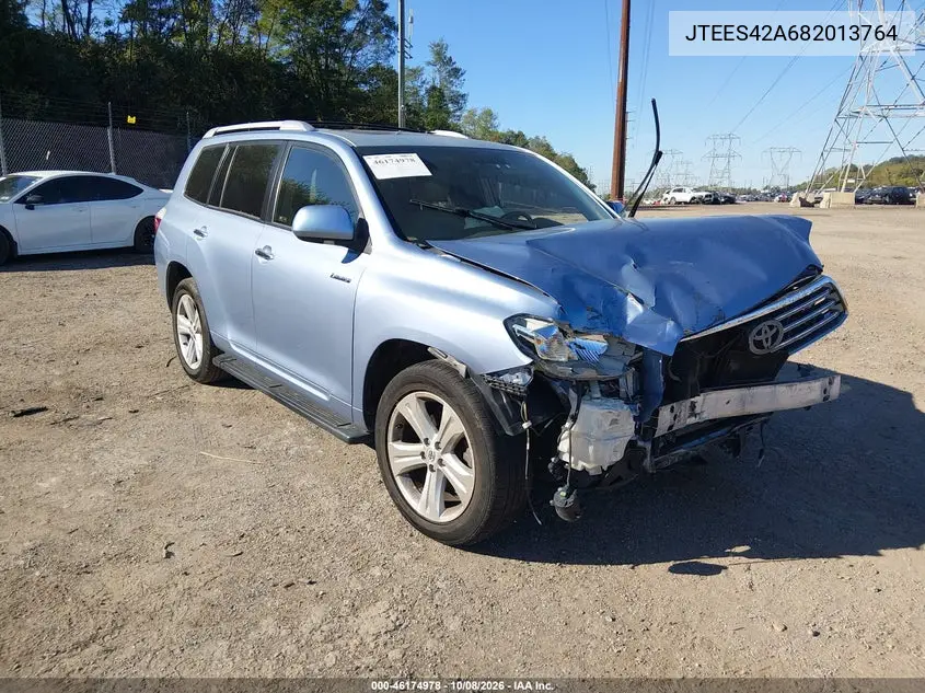 TOYOTA HIGHLANDER 2008, VIN JTEES42A682013764