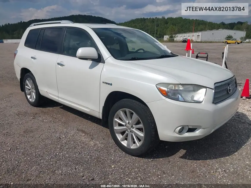TOYOTA HIGHLANDER 2008, VIN JTEEW44AX82013784