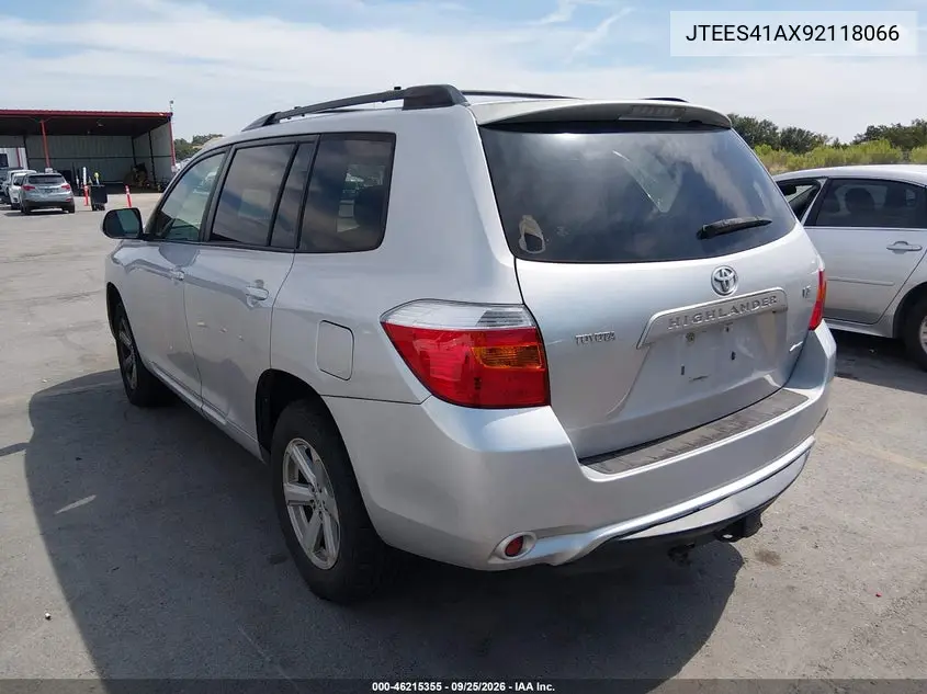 2009 TOYOTA HIGHLANDER VIN JTEES41AX92118066 — фото 3