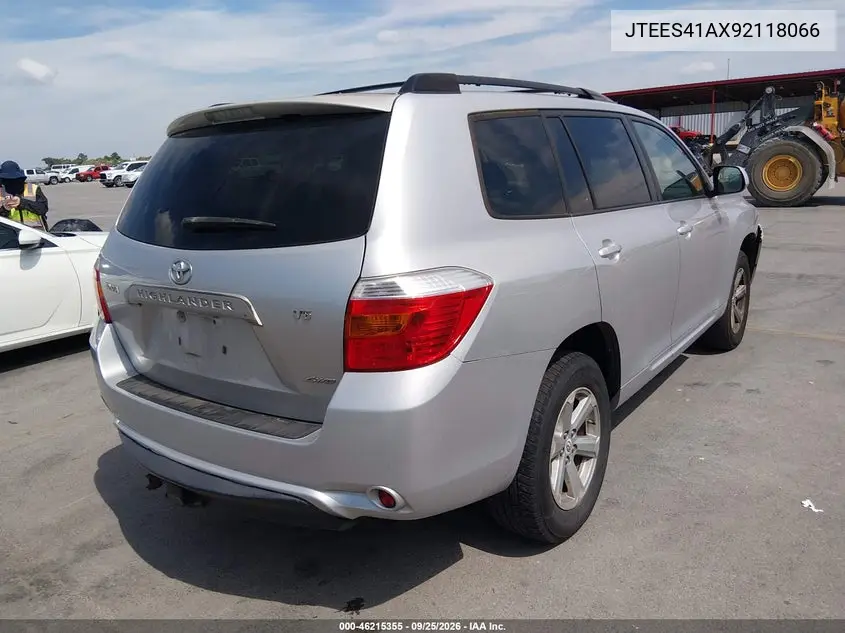 2009 TOYOTA HIGHLANDER VIN JTEES41AX92118066 — фото 4
