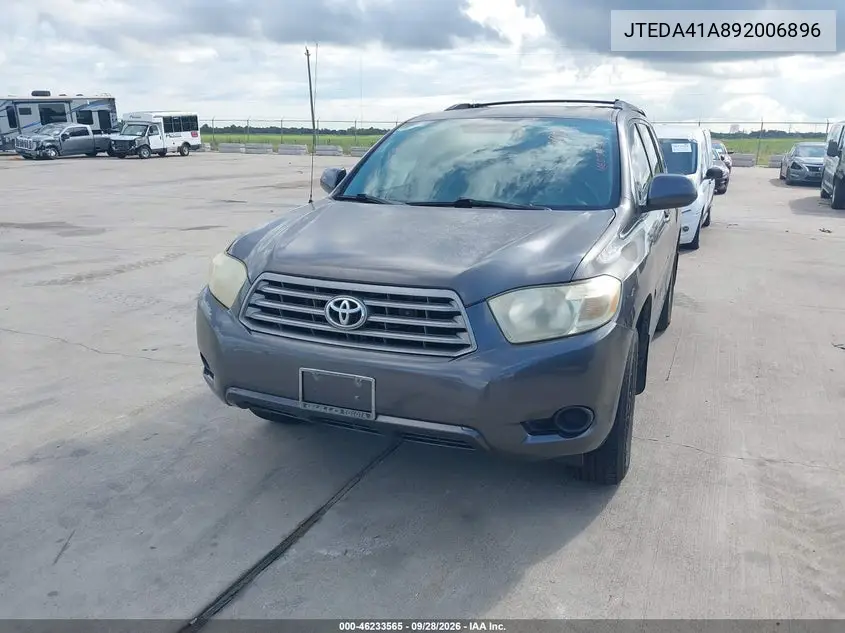 2009 TOYOTA HIGHLANDER VIN JTEDA41A892006896 — фото 2