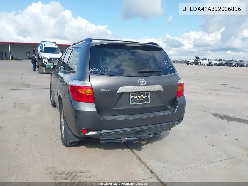2009 TOYOTA HIGHLANDER VIN JTEDA41A892006896 — фото 3