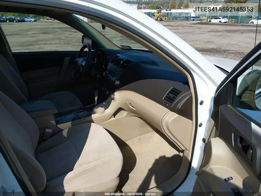 2009 TOYOTA HIGHLANDER VIN JTEES41A592145353 — фото 5