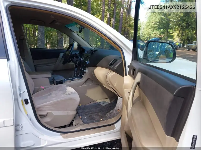 2009 TOYOTA HIGHLANDER VIN JTEES41AX92126426 — фото 5