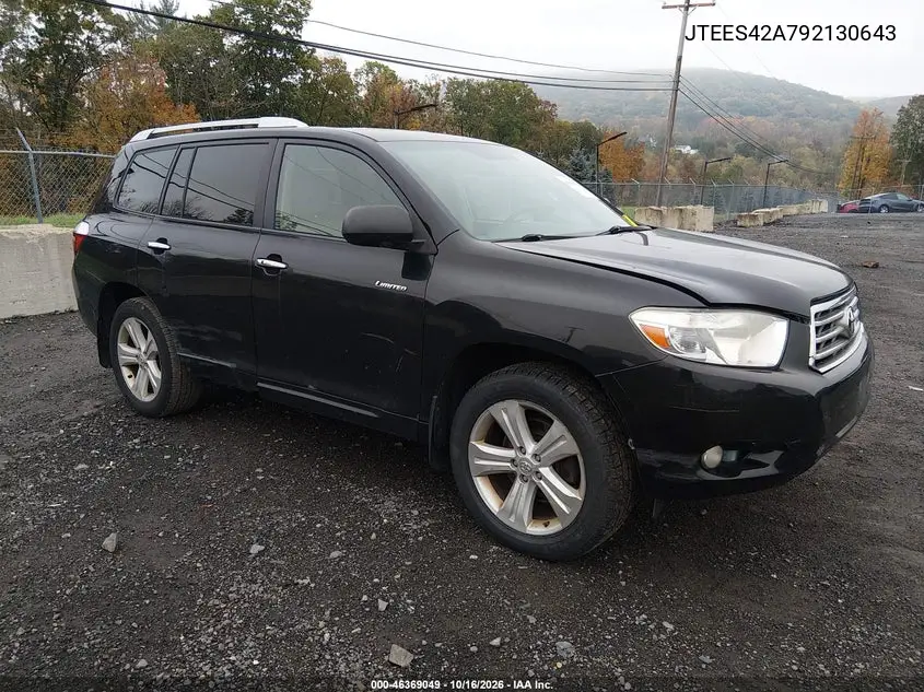 TOYOTA HIGHLANDER 2009, VIN JTEES42A792130643