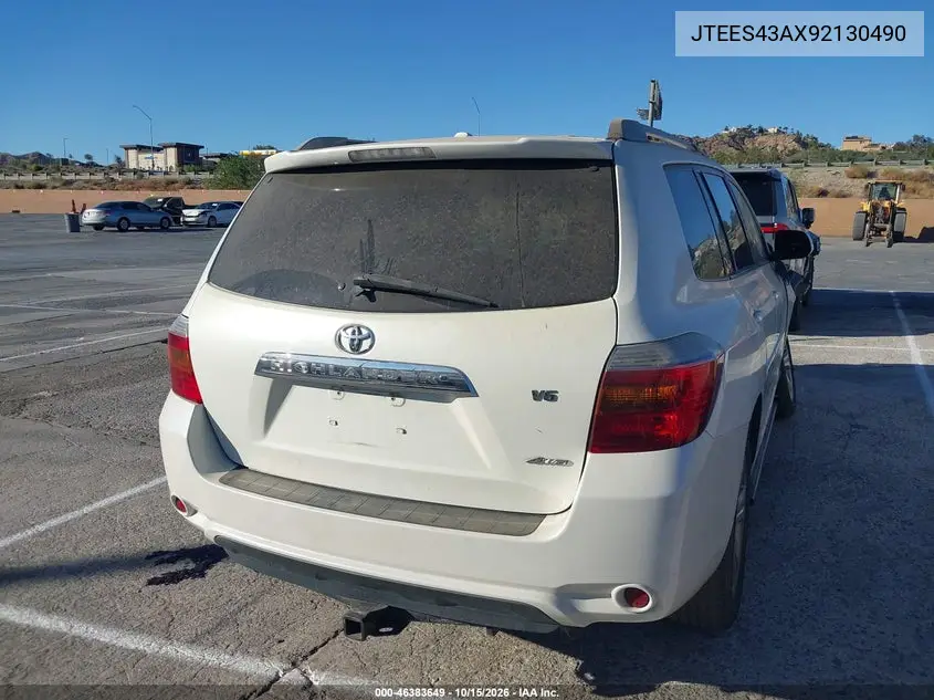 2009 TOYOTA HIGHLANDER VIN JTEES43AX92130490 — фото 4