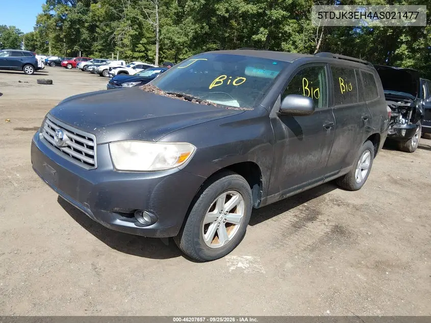 2010 TOYOTA HIGHLANDER VIN 5TDJK3EH4AS021477 — фото 2