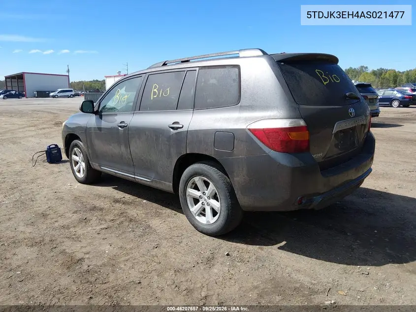 2010 TOYOTA HIGHLANDER VIN 5TDJK3EH4AS021477 — фото 3