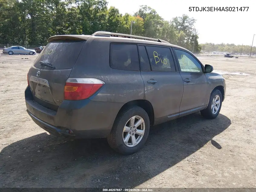 2010 TOYOTA HIGHLANDER VIN 5TDJK3EH4AS021477 — фото 4