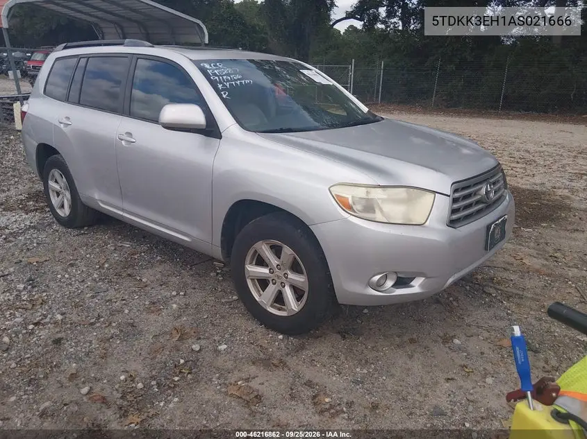 TOYOTA HIGHLANDER 2010, VIN 5TDKK3EH1AS021666