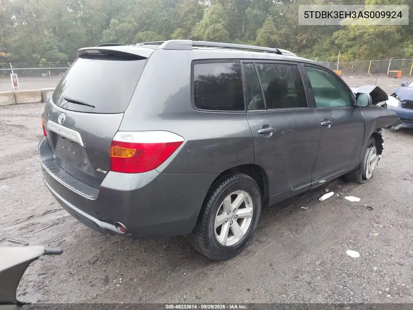 2010 TOYOTA HIGHLANDER VIN 5TDBK3EH3AS009924 — фото 4