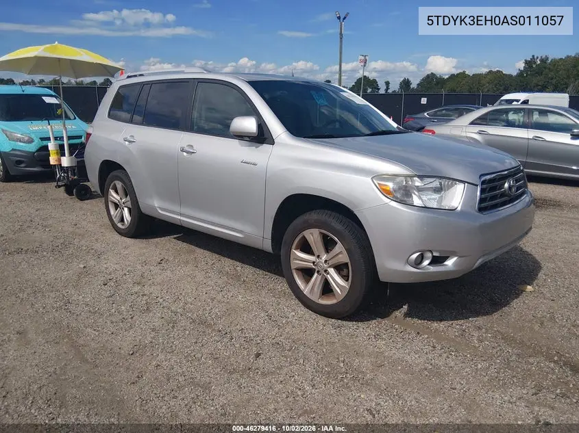 TOYOTA HIGHLANDER 2010, VIN 5TDYK3EH0AS011057