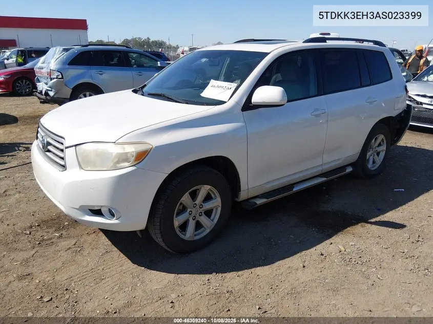 2010 TOYOTA HIGHLANDER VIN 5TDKK3EH3AS023399 — фото 2