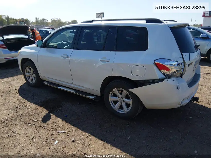 2010 TOYOTA HIGHLANDER VIN 5TDKK3EH3AS023399 — фото 3