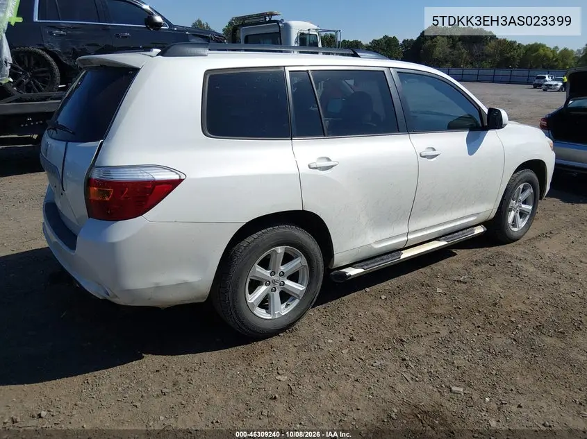2010 TOYOTA HIGHLANDER VIN 5TDKK3EH3AS023399 — фото 4