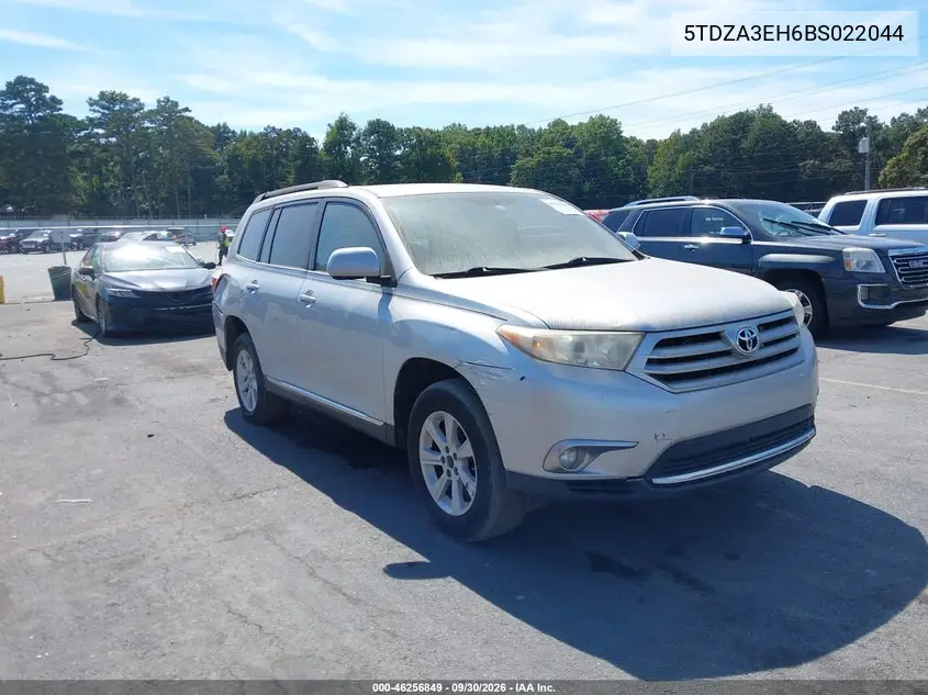 TOYOTA HIGHLANDER 2011, VIN 5TDZA3EH6BS012044