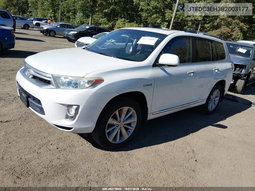 2011 TOYOTA HIGHLANDER VIN JTEDC3EH3B2003177 — фото 2