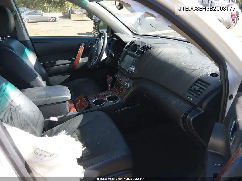 2011 TOYOTA HIGHLANDER VIN JTEDC3EH3B2003177 — фото 5