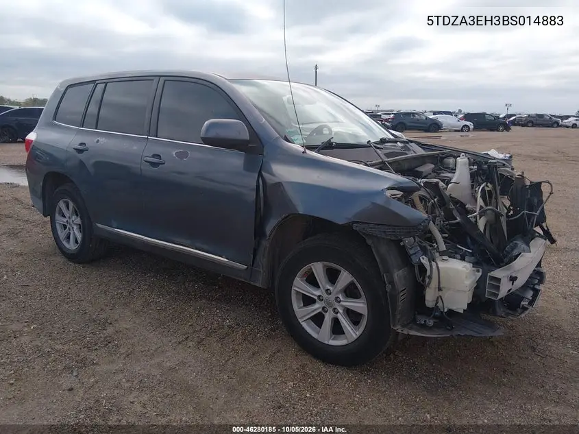 TOYOTA HIGHLANDER 2011, VIN 5TDZA3EH3BS014883