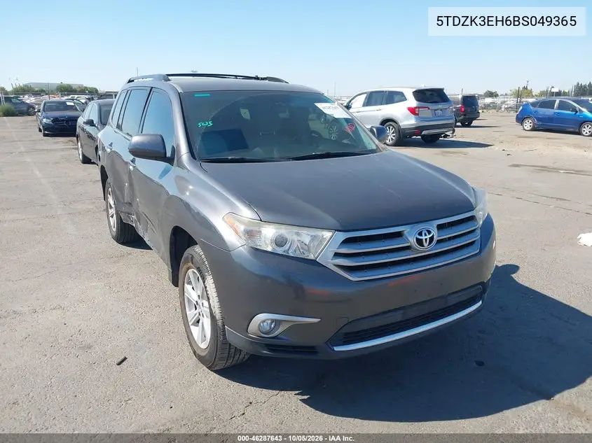 TOYOTA HIGHLANDER 2011, VIN 5TDZK3EH6BS049365